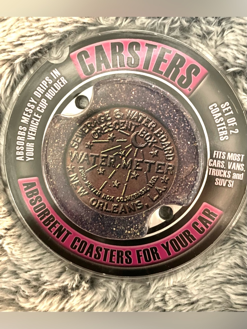Carsters Absorbent Coasters For Your Car NWT New Orleans Theme